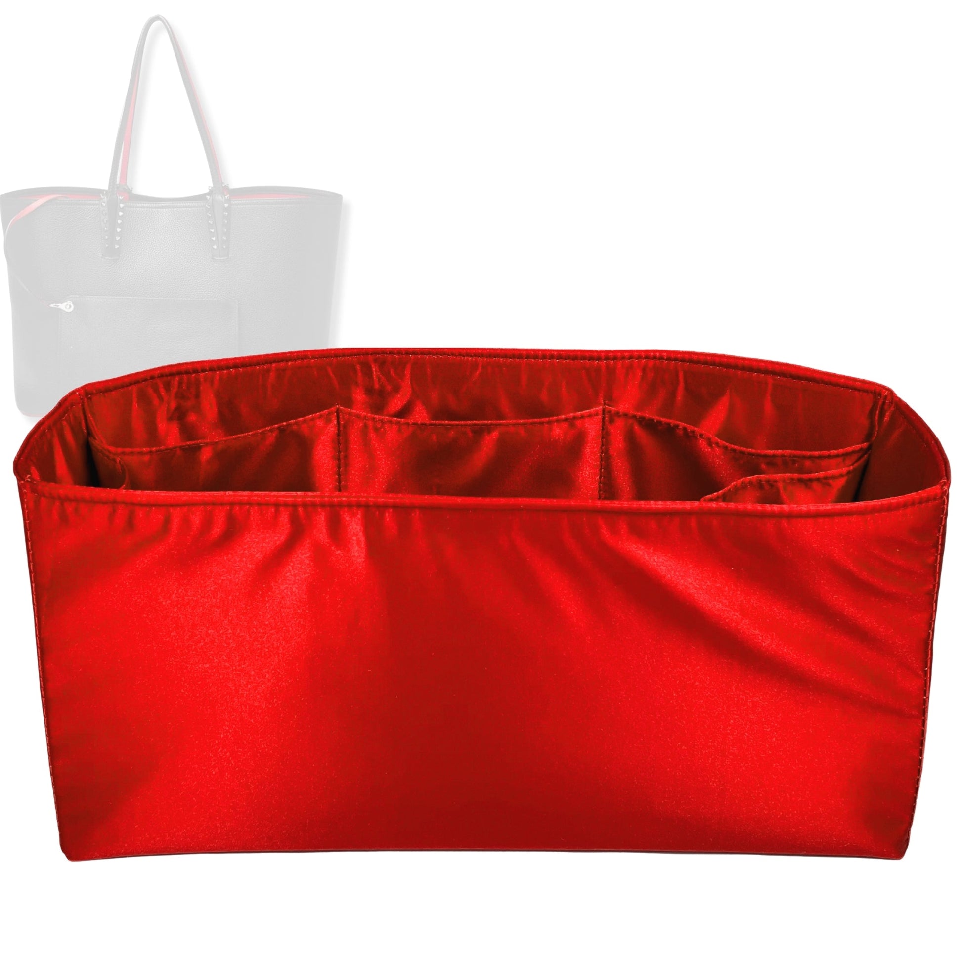 Bag Insert for (Christian Louboutin, Cabata East West) Organizer Tote Purse Organiser Liner Shaper [Premium Silk Material]