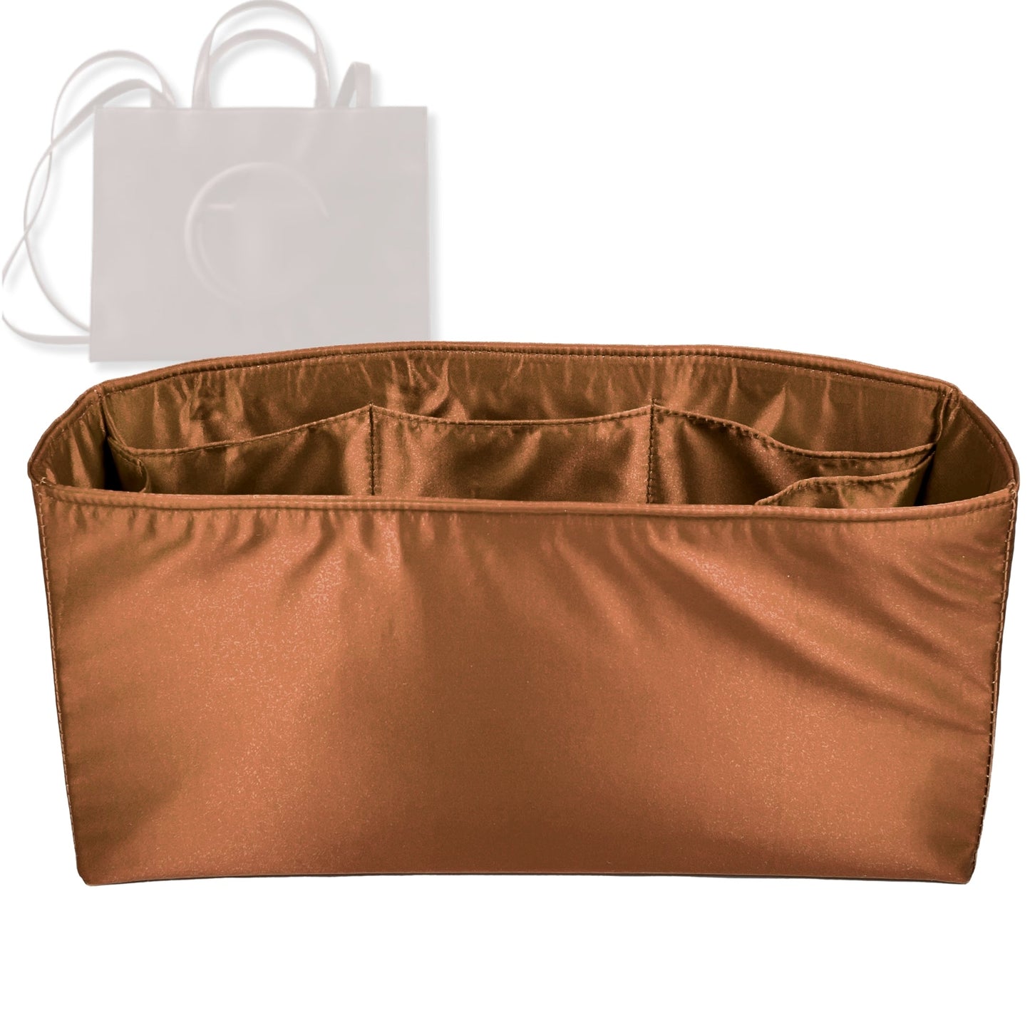 Bag Insert for (Telfar, Medium Shopping Bag) Organizer Tote Purse Organiser Liner Shaper [Premium Silk Material]