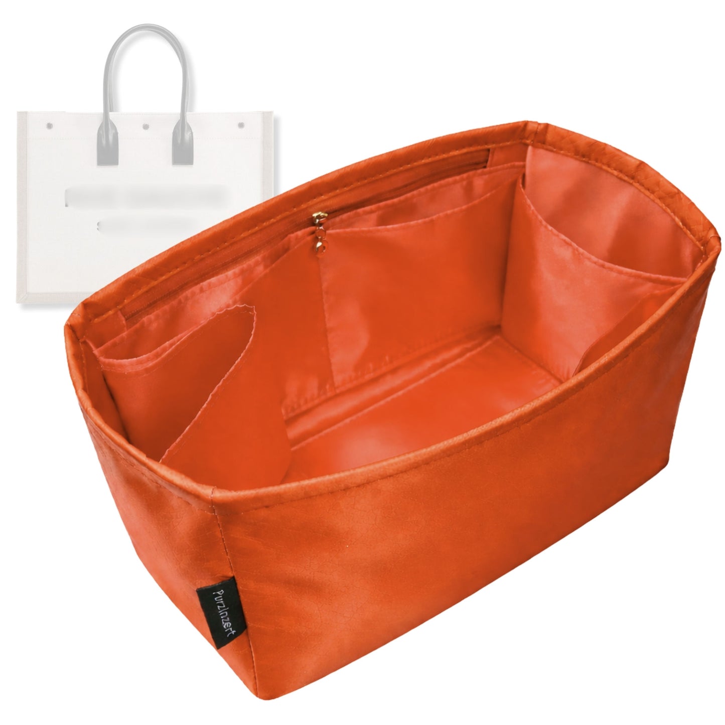 Bag Insert for (Saint Laurent (YSL), Rive Gauche Large) Organizer Tote Purse Organiser Liner Shaper [Premium Silk Material]