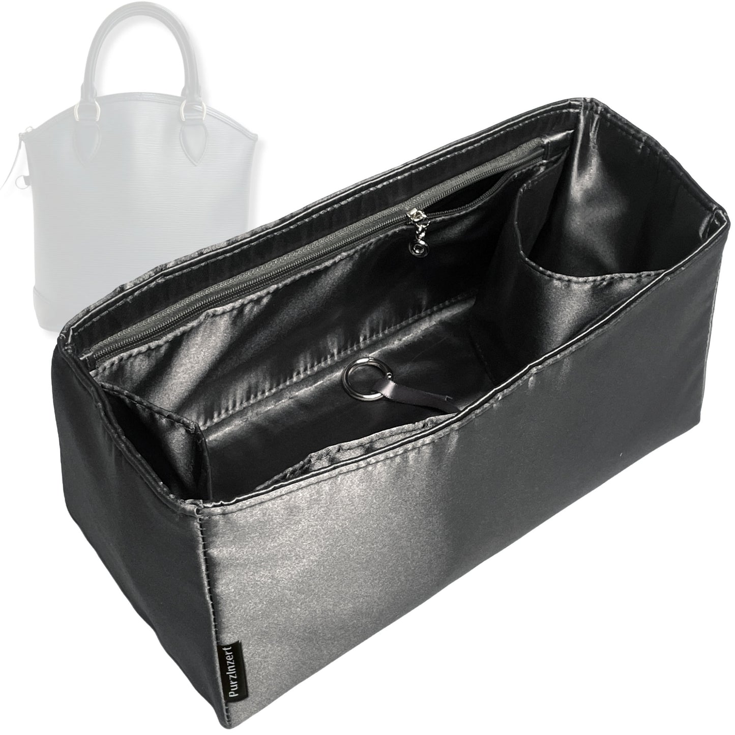 Bag Insert for (LV, Epi Lockit Bag) Organizer Tote Purse Organiser Liner Shaper [Premium Silk Material]