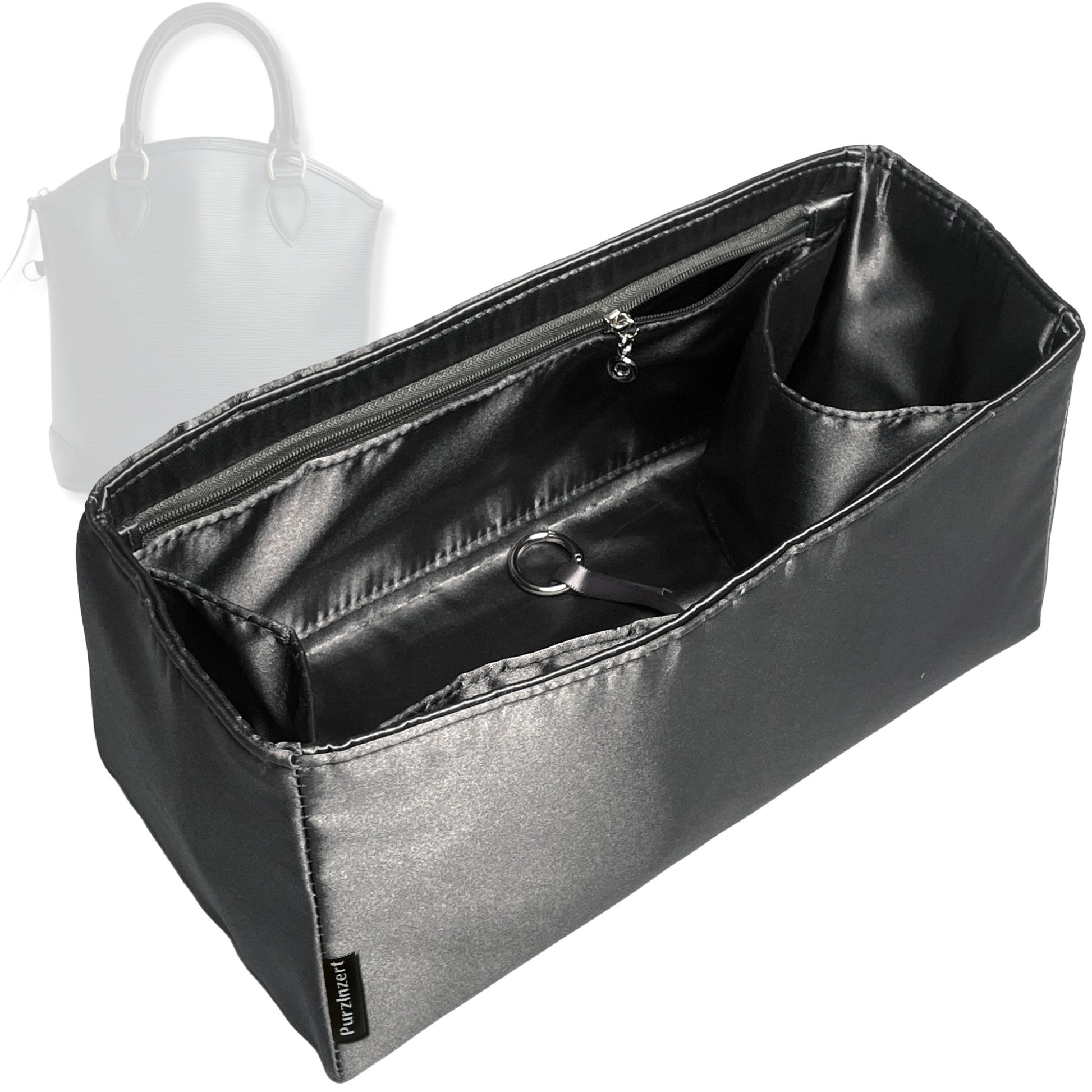 Bag Insert for (LV, Epi Lockit Bag) Organizer Tote Purse Organiser Liner Shaper [Premium Silk Material]