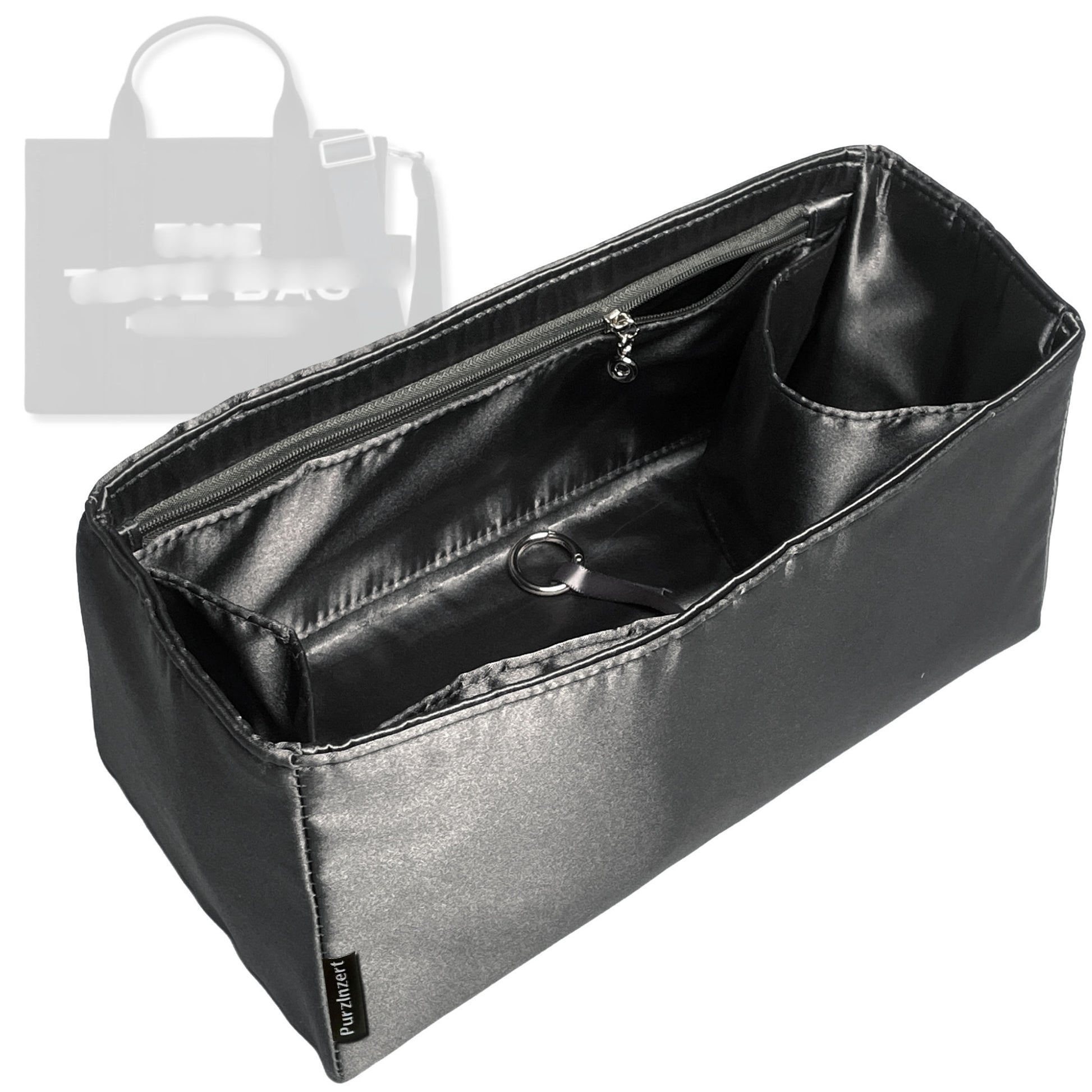 Bag Insert for (Marc Jacobs, Small Tote) Organizer Tote Purse Organiser Liner Shaper [Premium Silk Material]
