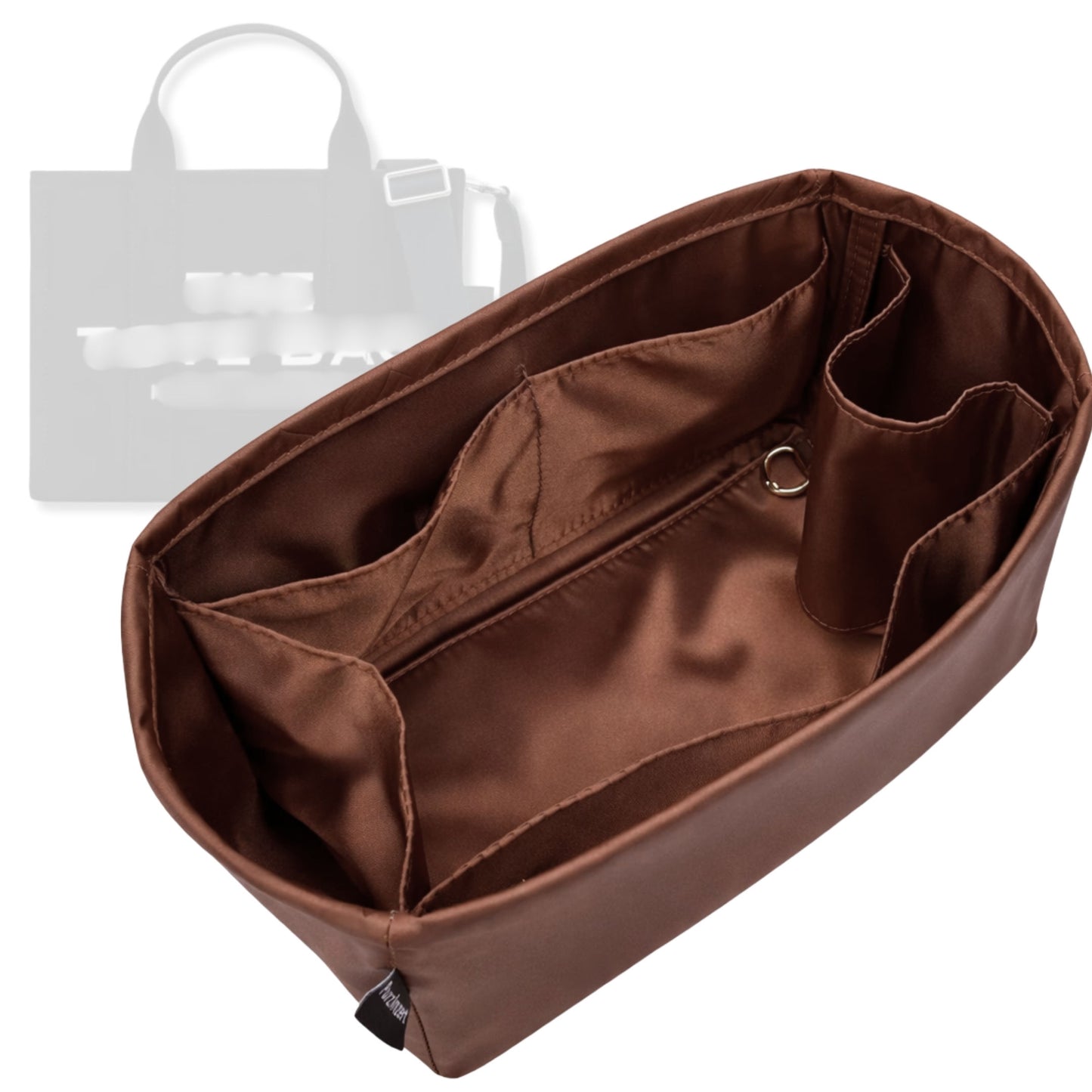 Bag Insert for (Marc Jacobs, Large Tote) Organizer Tote Purse Organiser Liner Shaper [Premium Silk Material]