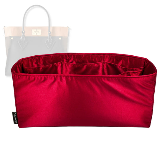 Bag Insert for (LV, On My Side GM (Large)) Organizer Tote Purse Organiser Liner Shaper [Premium Silk Material]