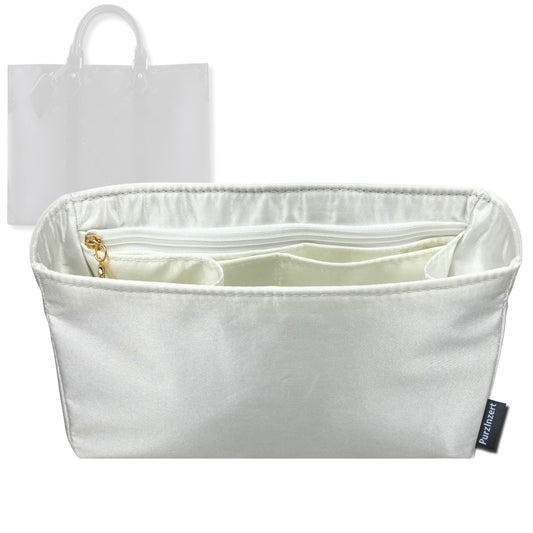 Bag Insert for (LV, Sac Plat 24H) Organizer Tote Purse Organiser Liner Shaper [Premium Silk Material]
