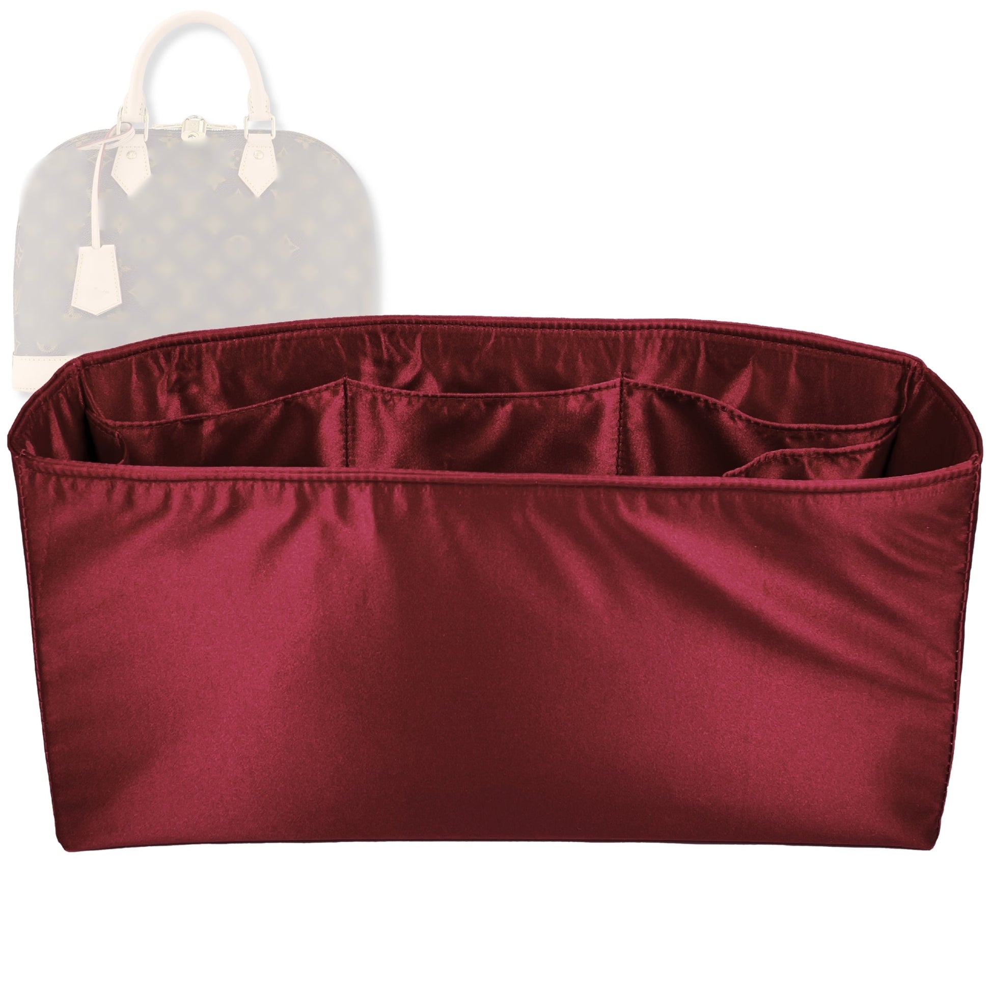 Bag Insert for (LV, Alma GM) Organizer Tote Purse Organiser Liner Shaper [Premium Silk Material]