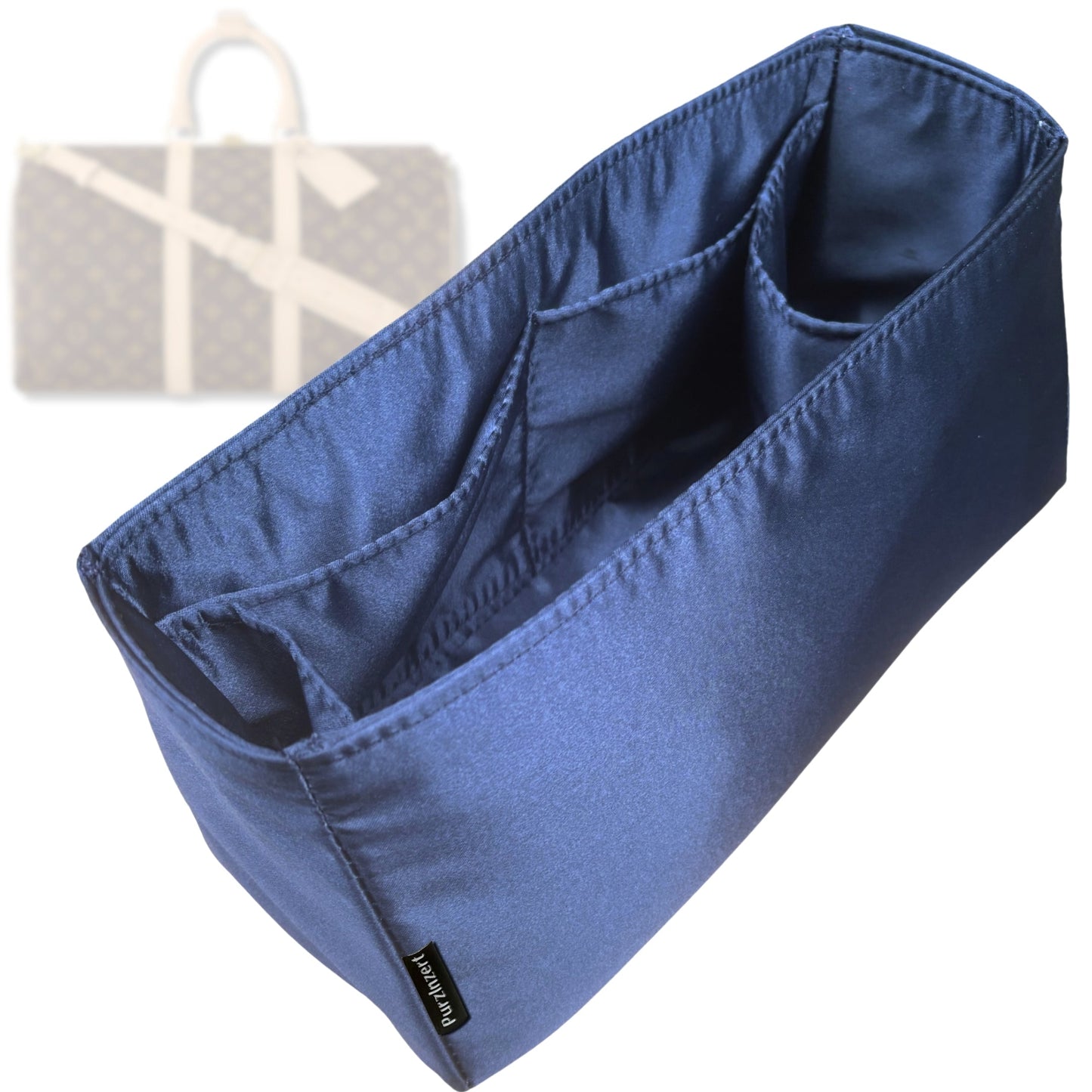 Bag Insert for (LV, Keepall 35) Organizer Tote Purse Organiser Liner Shaper [Premium Silk Material]
