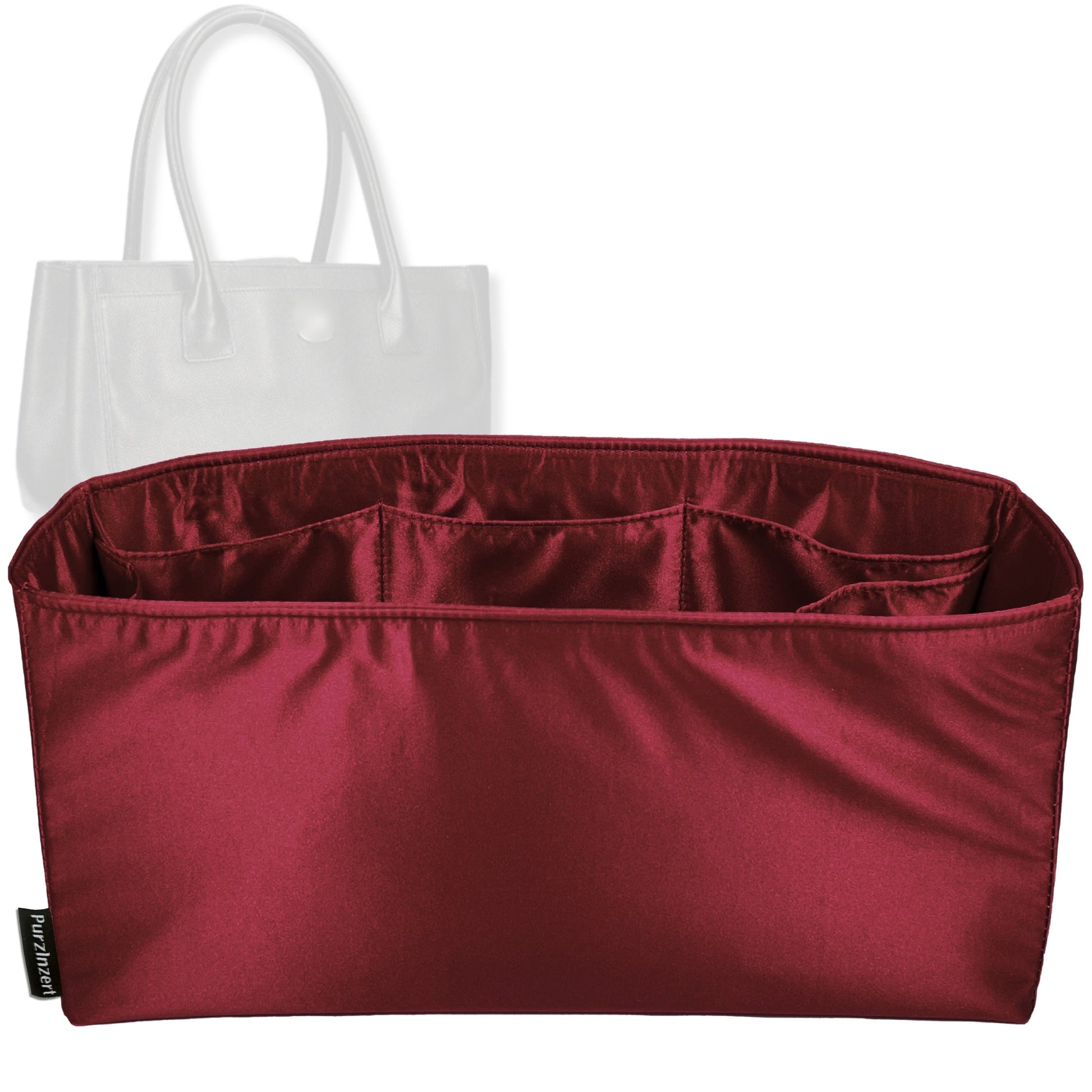 Bag Insert for (Chanel, Cerf Medium) Organizer Tote Purse Organiser Liner Shaper [Premium Silk Material]