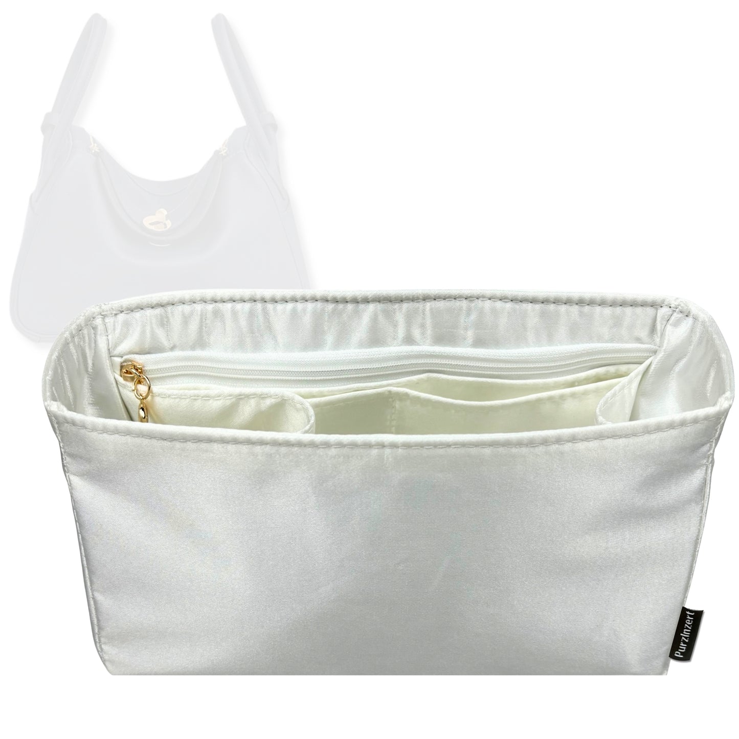 Bag Insert for (Hermes, Lindy 30) Organizer Tote Purse Organiser Liner Shaper [Premium Silk Material]