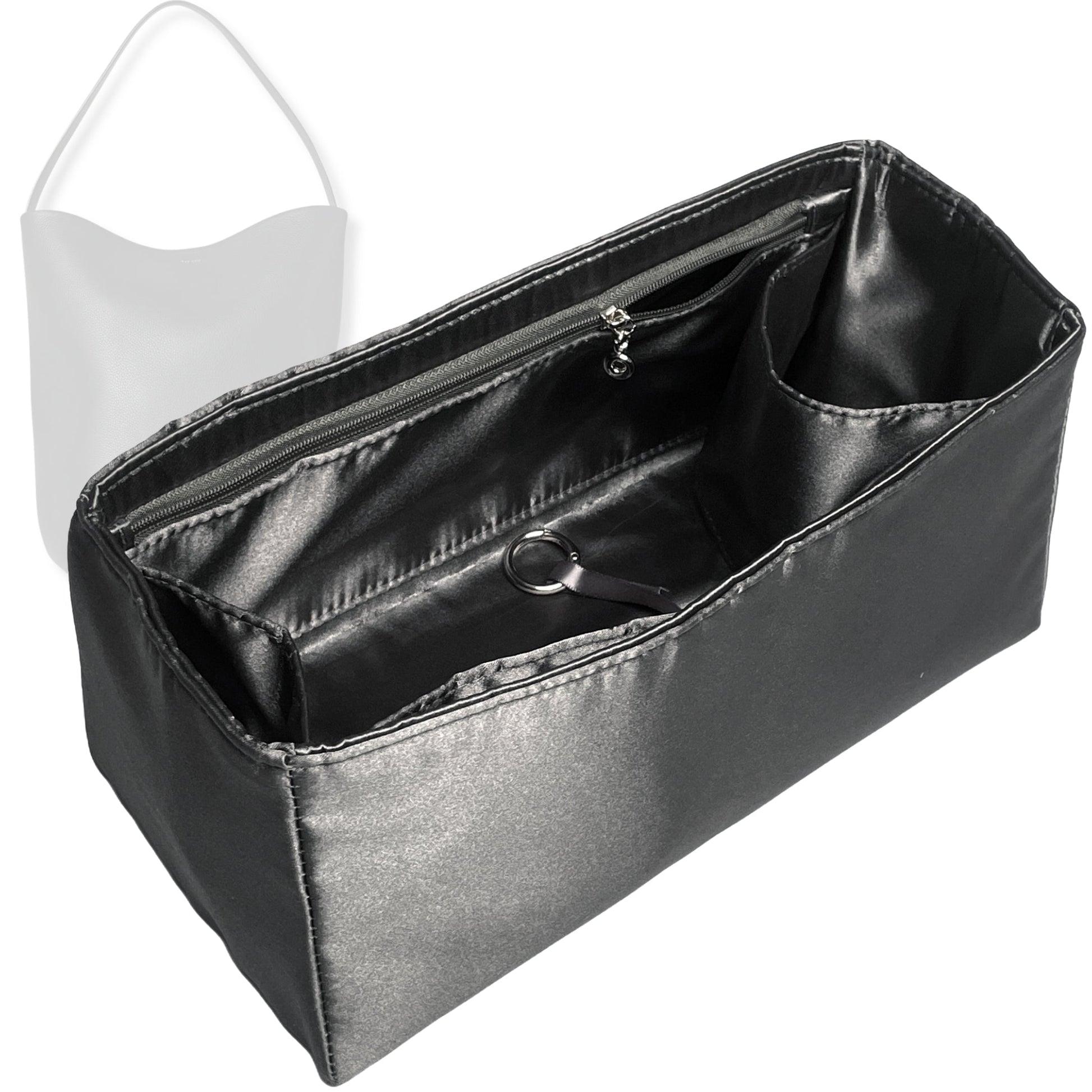 Bag Insert for (The Row, Large N/S Park Tote) Organizer Tote Purse Organiser Liner Shaper [Premium Silk Material]