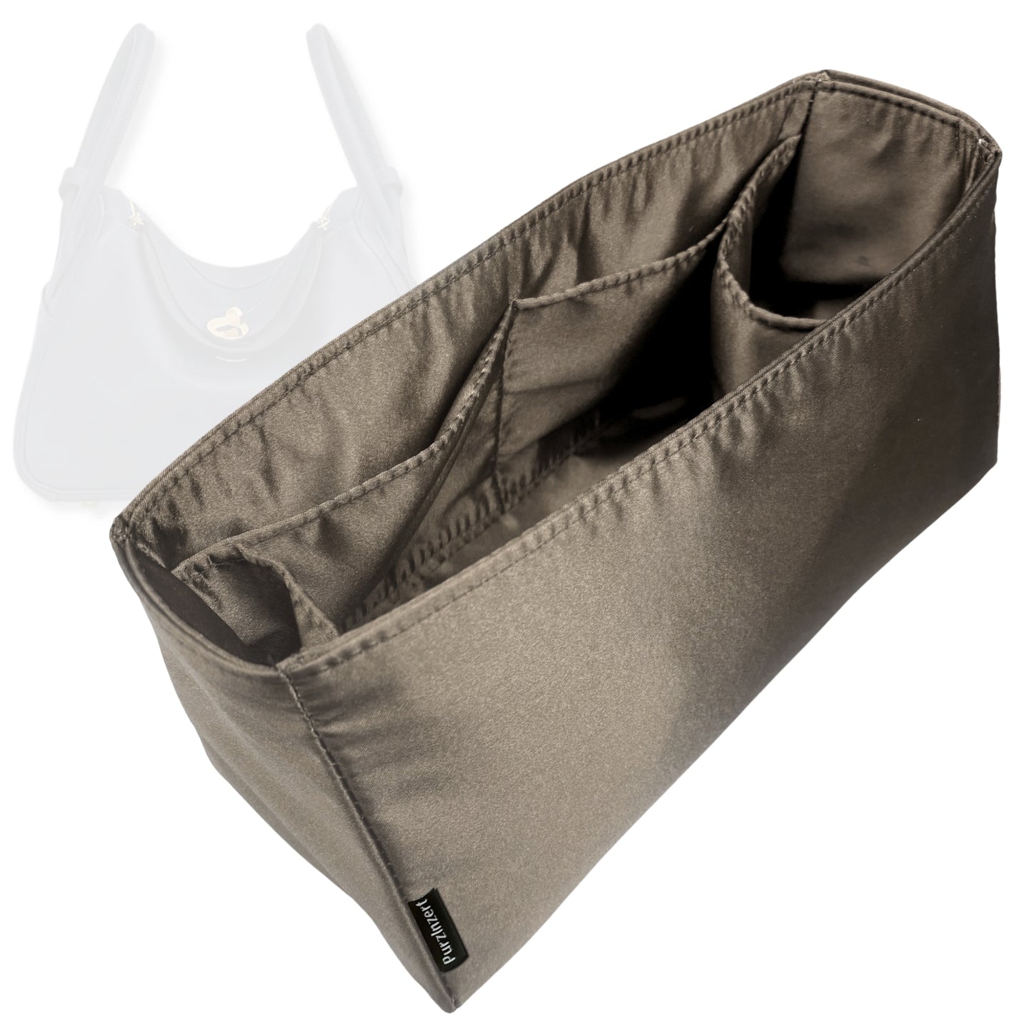 Bag Insert for (Hermes, Lindy 34) Organizer Tote Purse Organiser Liner Shaper [Premium Silk Material]