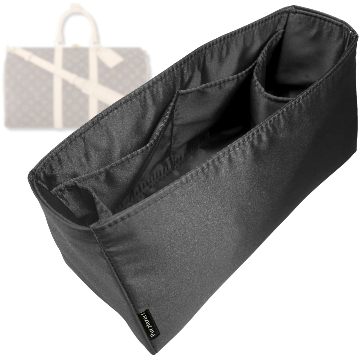 Bag Insert for (LV, Keepall 25) Organizer Tote Purse Organiser Liner Shaper [Premium Silk Material]