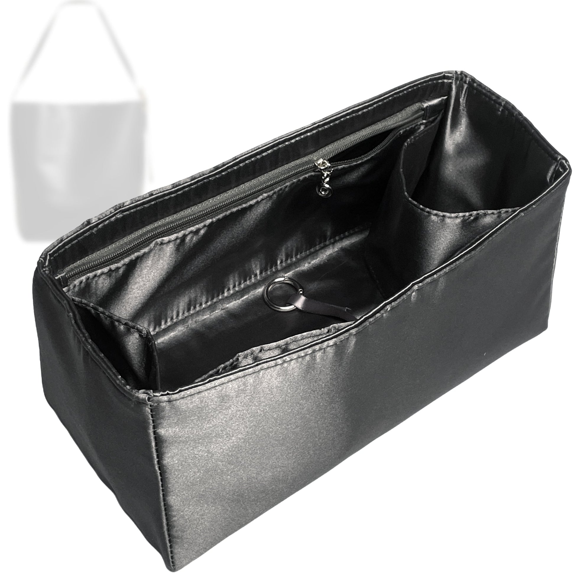 Bag Insert for (Madewell, Essential Bucket Tote) Organizer Tote Purse Organiser Liner Shaper [Premium Silk Material]