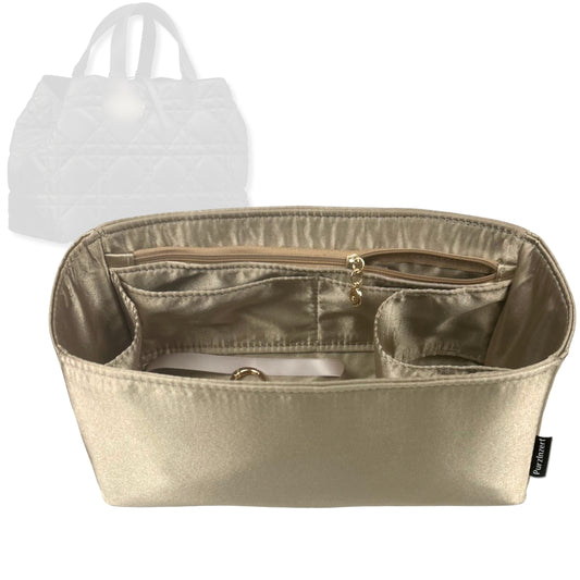 Bag Insert for (Dior, Large Toujours Bag) Organizer Tote Purse Organiser Liner Shaper [Premium Silk Material]