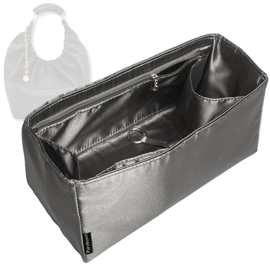 Bag Insert for (Loewe, Small Squeeze bag) Organizer Tote Purse Organiser Liner Shaper [Premium Silk Material]