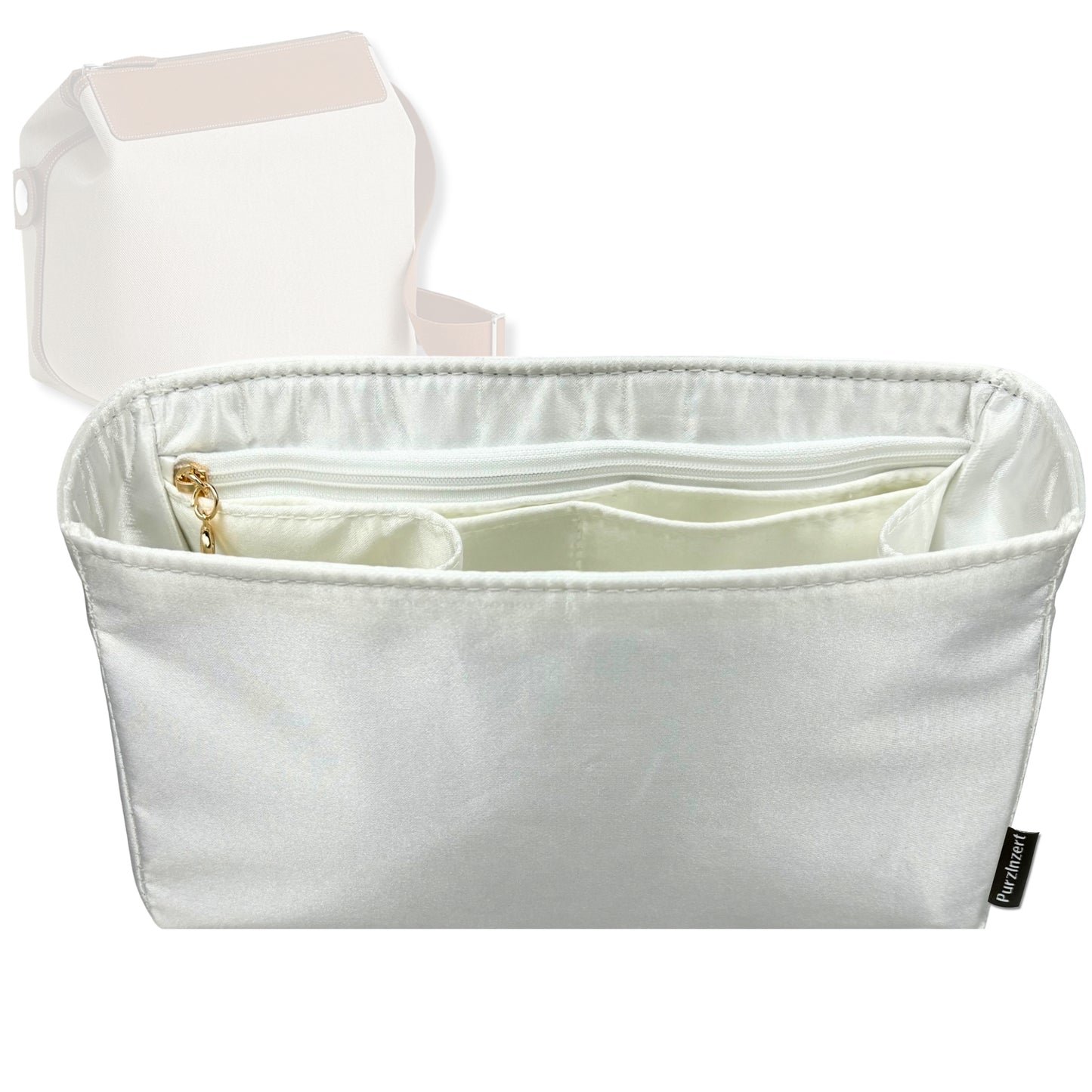 Bag Insert for (Hermes, R.M.S 12H bag) Organizer Tote Purse Organiser Liner Shaper [Premium Silk Material]