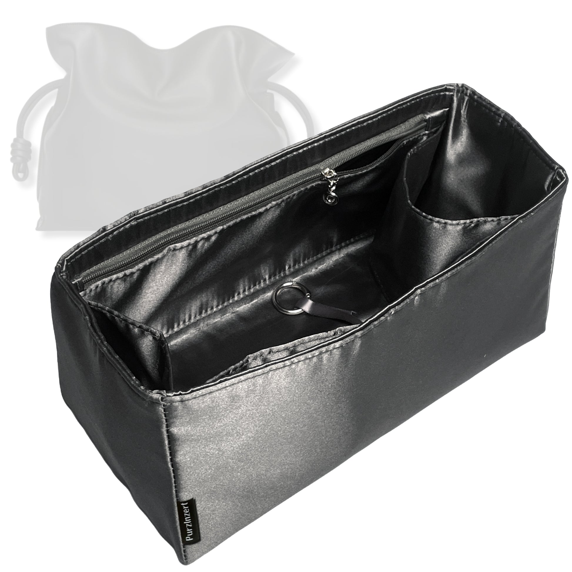 Bag Insert for (Loewe, Large Flamenco Clutch) Organizer Tote Purse Organiser Liner Shaper [Premium Silk Material]