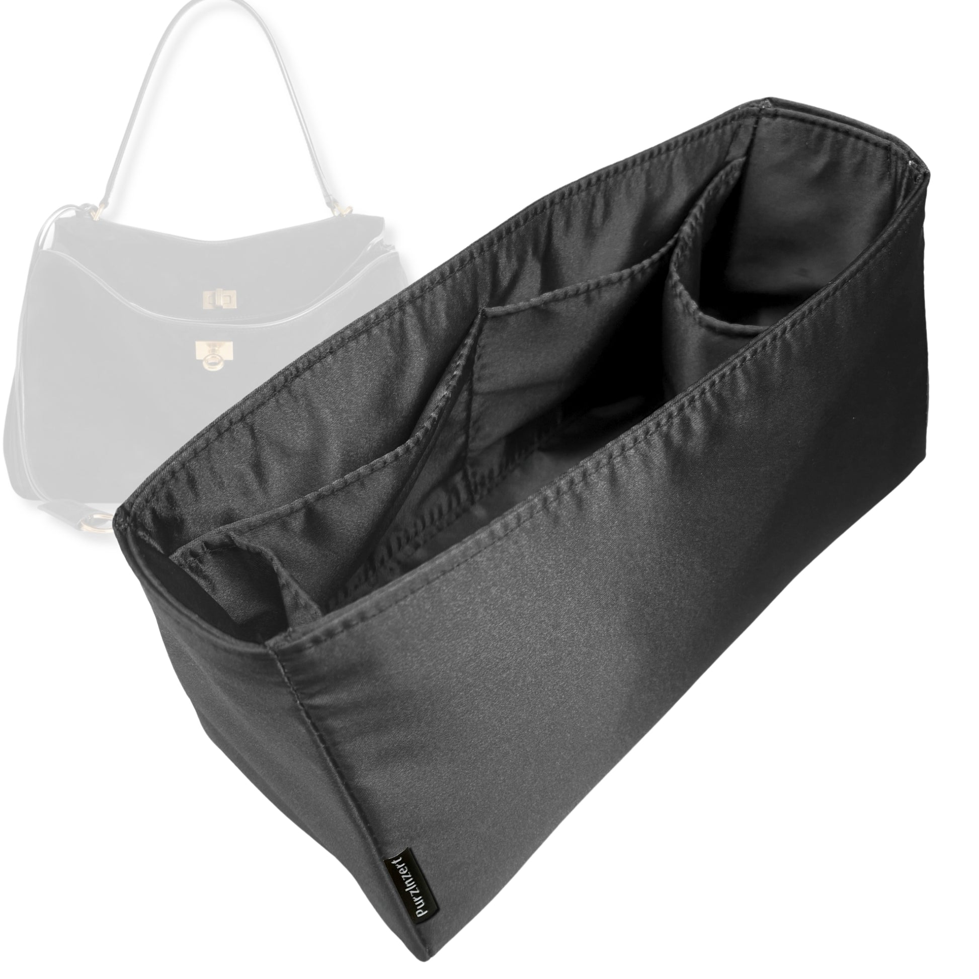 Bag Insert for (Balenciaga, Rodeo Large Handbag) Organizer Tote Purse Organiser Liner Shaper [Premium Silk Material]