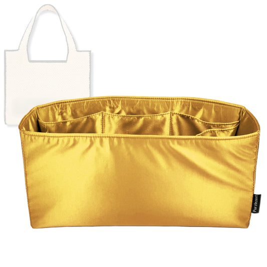 Bag Insert for (Loewe, Small Font Tote in raffia) Organizer Tote Purse Organiser Liner Shaper [Premium Silk Material]