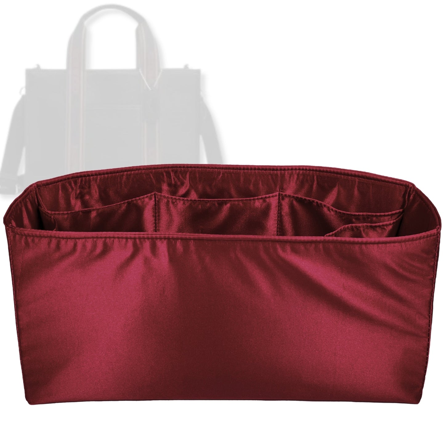 Bag Insert for (Coach, Smith Tote Bag 35) Organizer Tote Purse Organiser Liner Shaper [Premium Silk Material]
