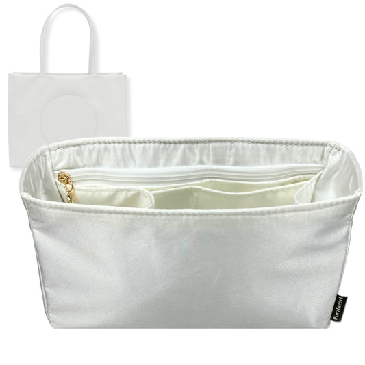 Bag Insert for (Tory Burch, Ella Small Tote) Organizer Tote Purse Organiser Liner Shaper [Premium Silk Material]