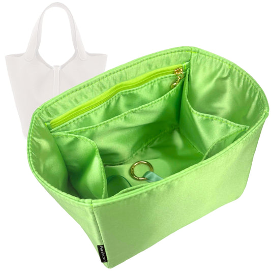 Bag Insert for (Hermes, Picotin 31) Organizer Tote Purse Organiser Liner Shaper [Premium Silk Material]