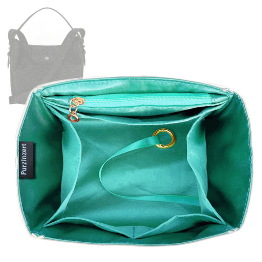 Bag Insert for (Longchamp, Le Cadence S Bucket bag) Organizer Tote Purse Organiser Liner Shaper [Premium Silk Material]