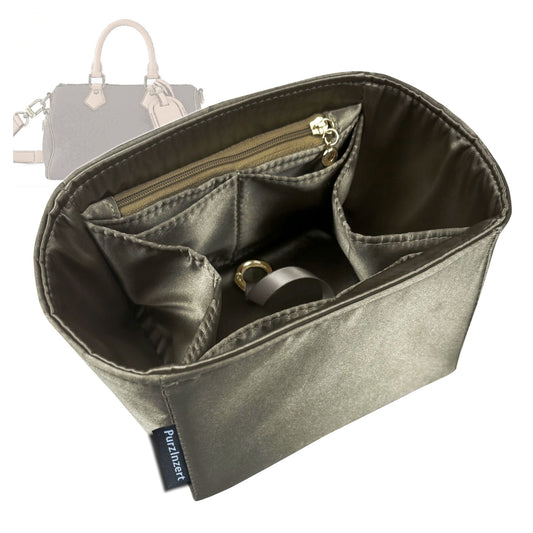 Bag Insert for (LV, P9 Speedy 25) Organizer Tote Purse Organiser Liner Shaper [Premium Silk Material]