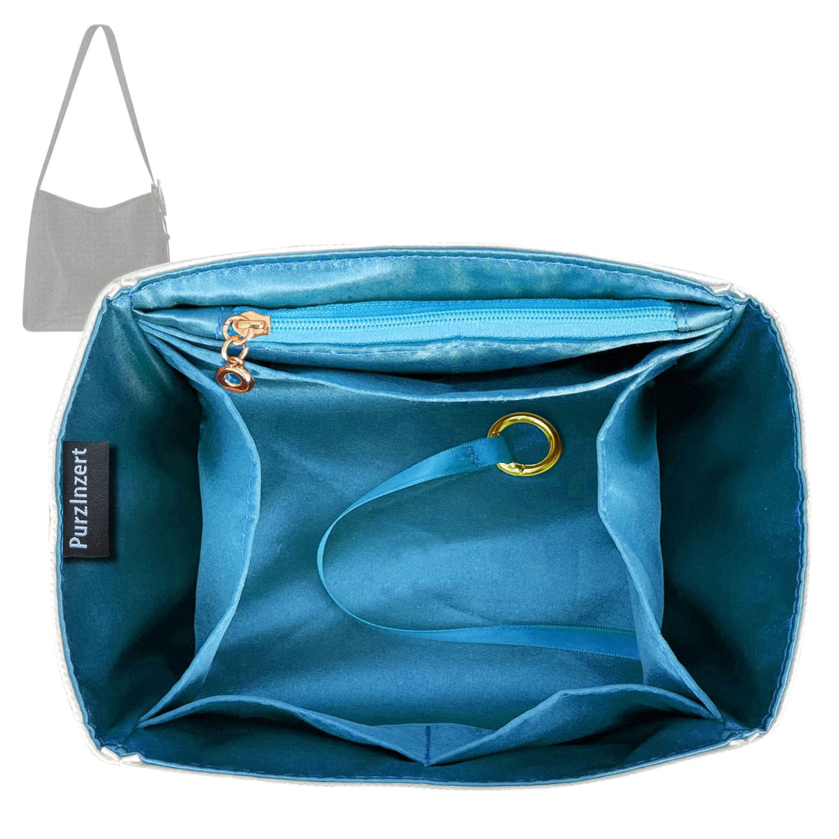 Bag Insert for (Dior, Medium Medaillon Bucket) Organizer Tote Purse Organiser Liner Shaper [Premium Silk Material]