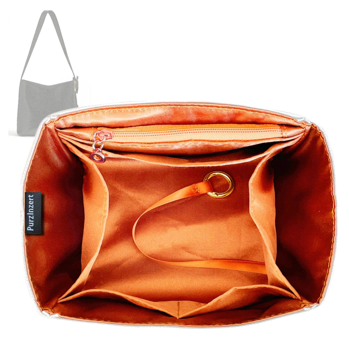 Bag Insert for (Dior, Small Medaillon Bucket) Organizer Tote Purse Organiser Liner Shaper [Premium Silk Material]