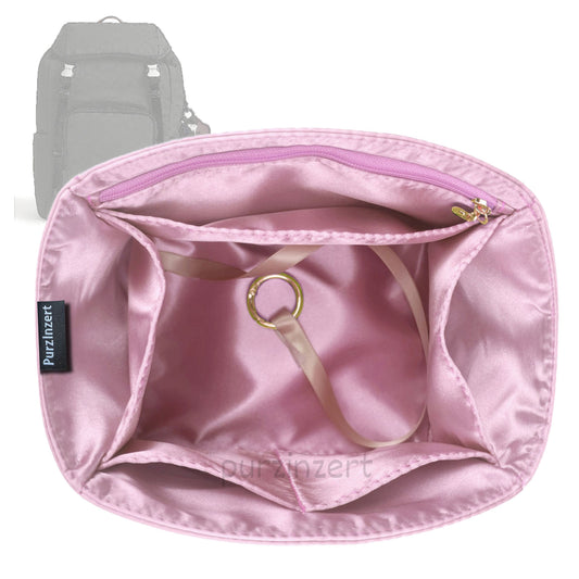 Bag Insert for (Coach, LOGAN BACKPACK IN SIGNATURE NYLON WITH CHARMS) Organizer Tote Purse Organiser Liner Shaper [Premium Silk Material]