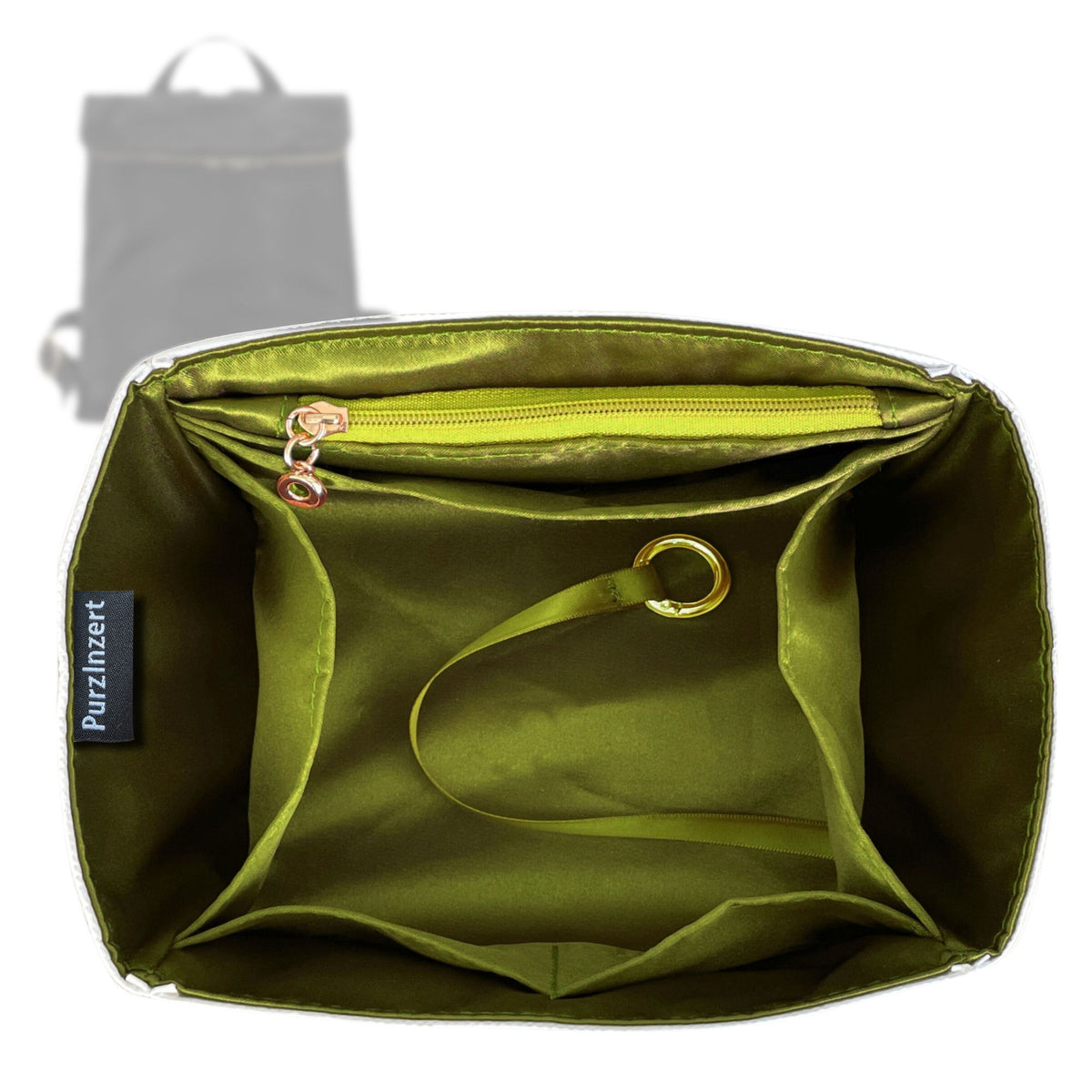 Bag Insert for (Longchamp, Le Foulonne M Backpack) Organizer Tote Purse Organiser Liner Shaper [Premium Silk Material]