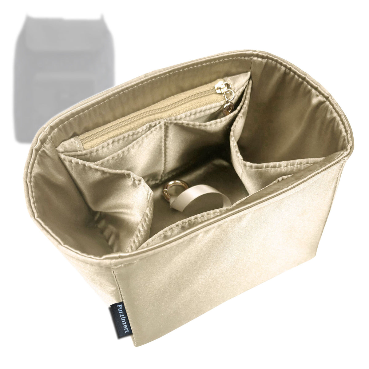 Bag Insert for (Dior, Saddle Backpack with Flap) Organizer Tote Purse Organiser Liner Shaper [Premium Silk Material]