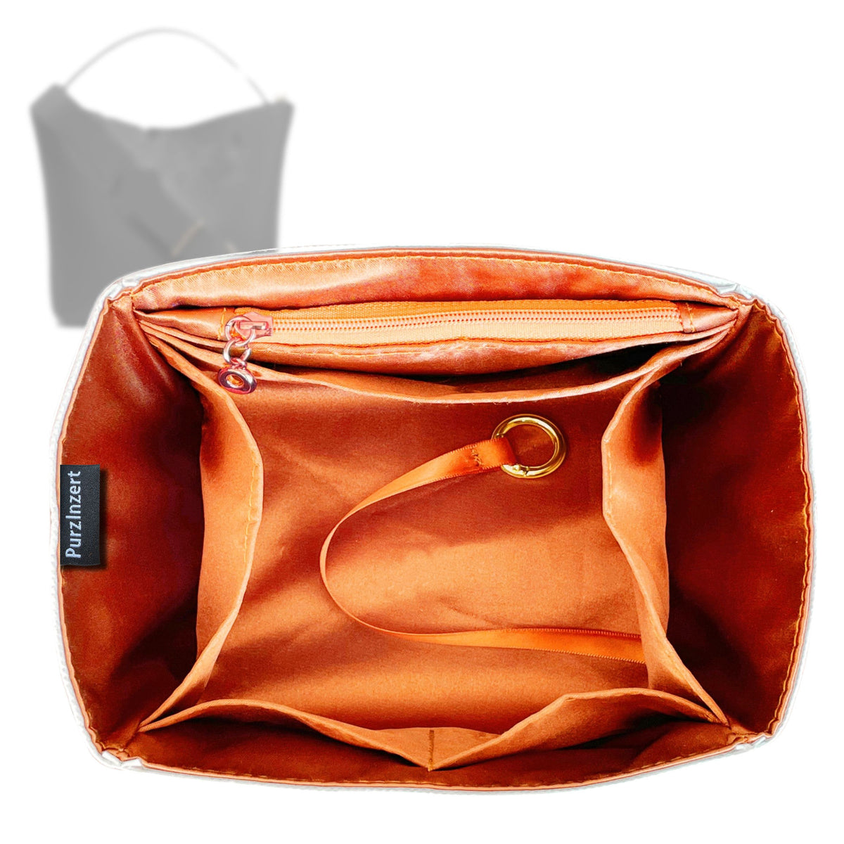 Bag Insert for (Cuyana, Linea Bucket Bag) Organizer Tote Purse Organiser Liner Shaper [Premium Silk Material]
