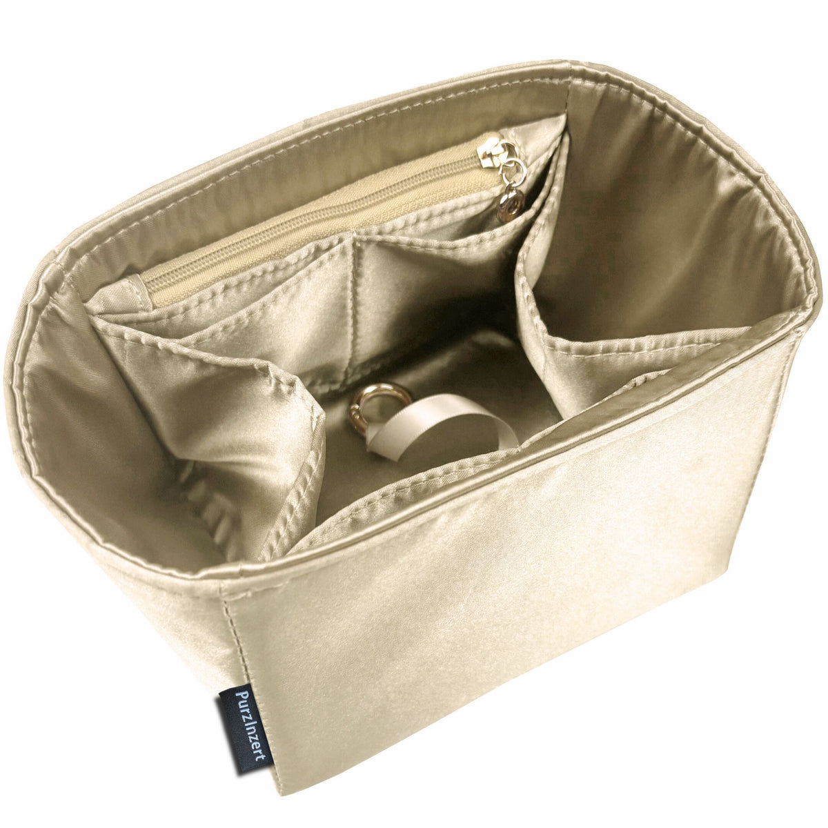 Bag Insert for (Christian Louboutin, By My Side leather bucket bag) Organizer of Silk Fabric