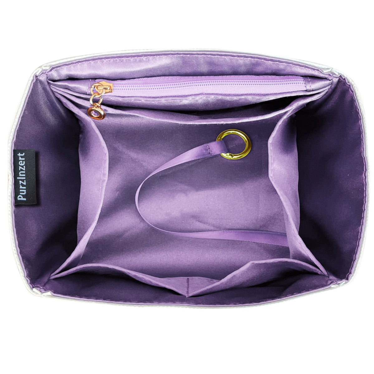 Bag Insert for (Longchamp, Le Pliage One M Backpack) Organizer of Silk Fabric
