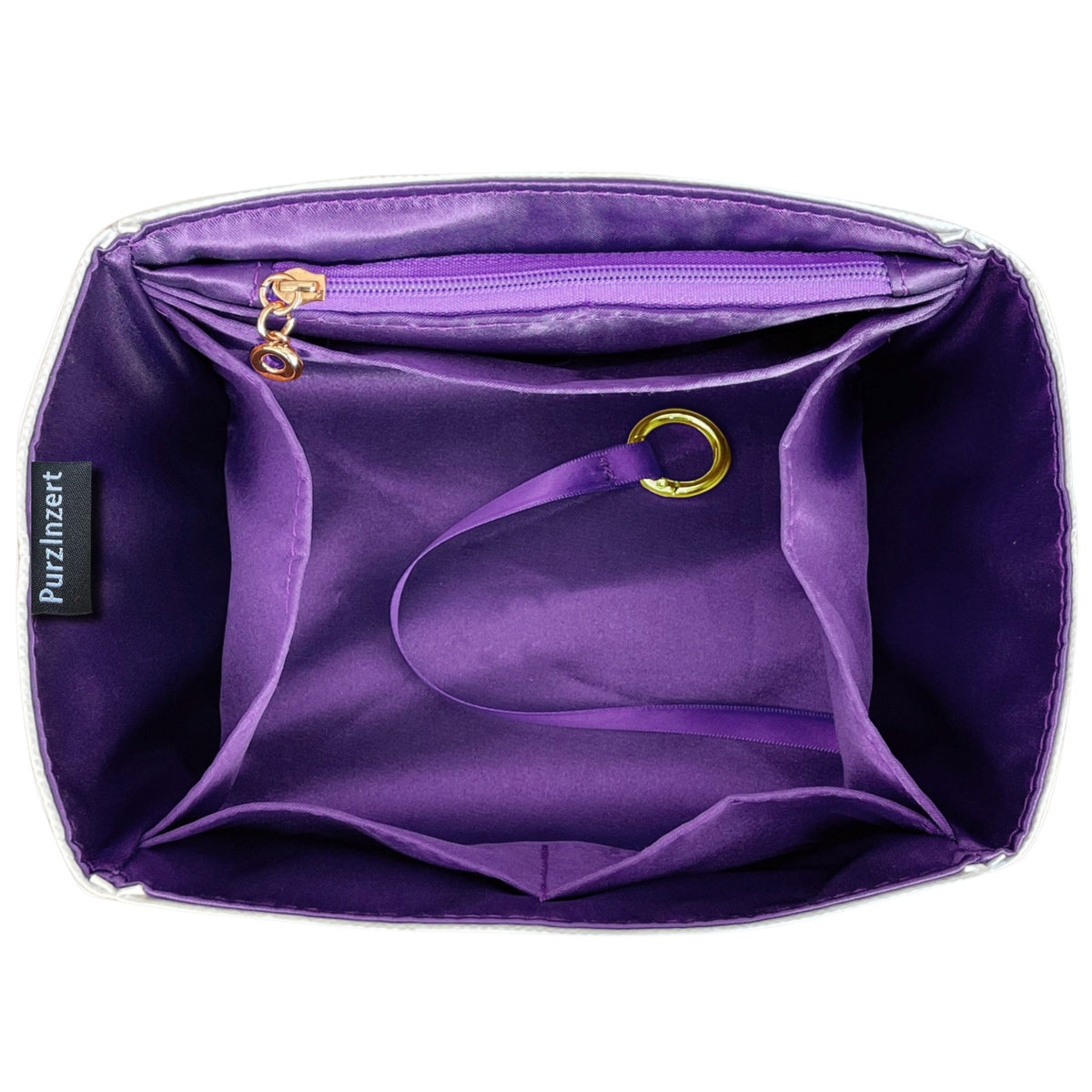Bag Insert for (Coach, BLEECKER BUCKET BAG 36) Organizer of Silk Fabric