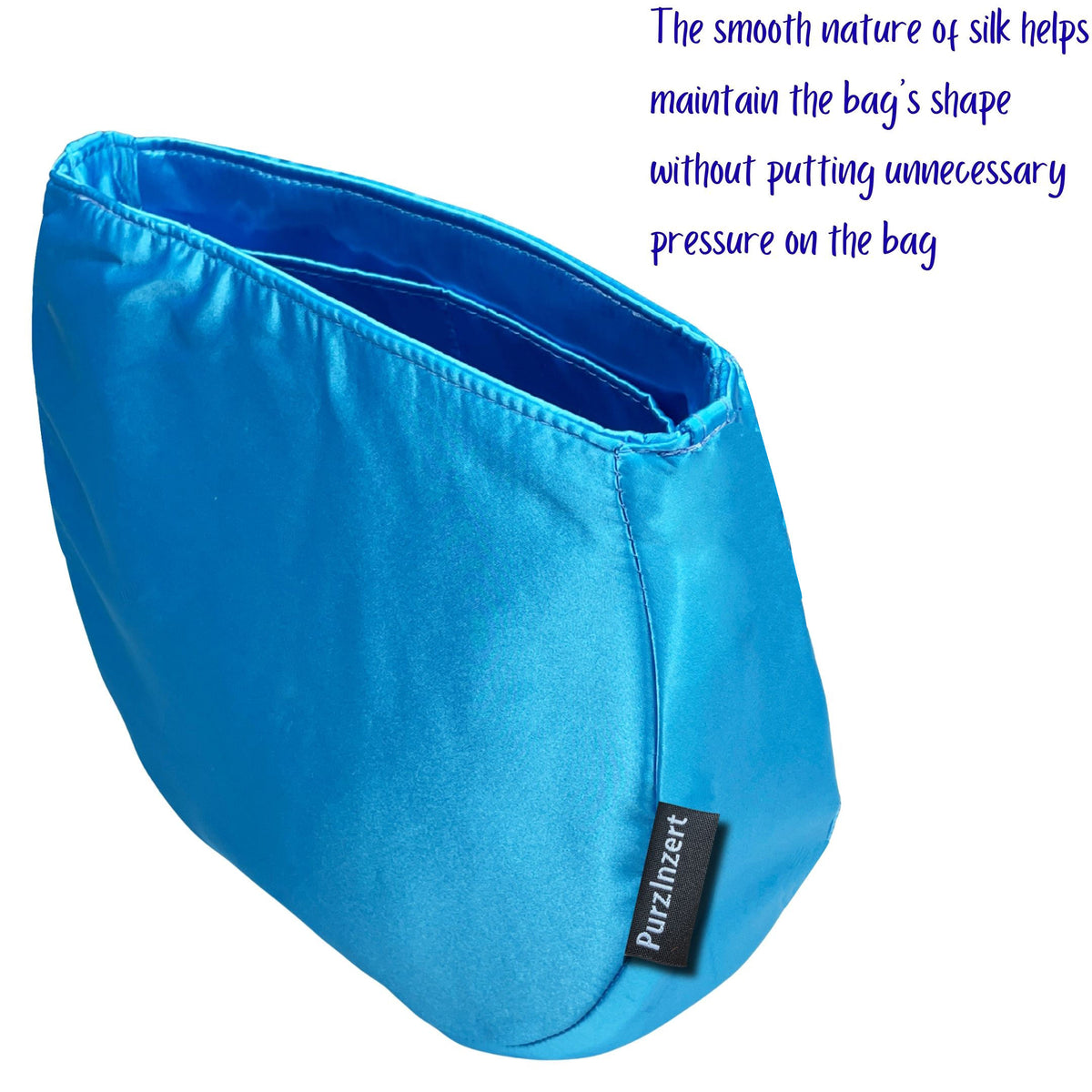 Bag Insert for (Longchamp, Le Foulonne L Hobo Bag) Organizer of Silk Fabric