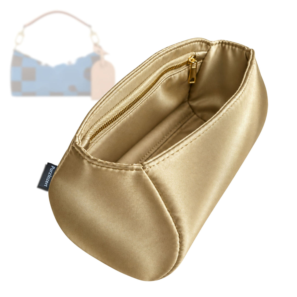 Bag Insert for (LV, Soft Polochon PM) Organizer Tote Purse Organiser Liner Shaper [Premium Silk Material]