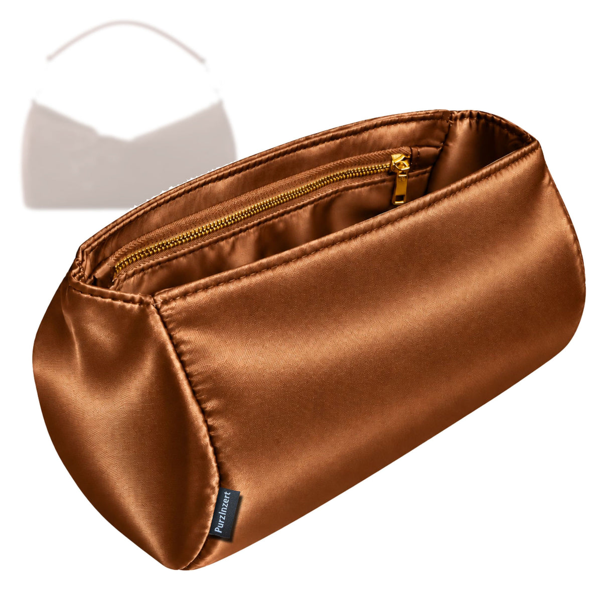 Bag Insert for (LV, Soft Polochon MM) Organizer Tote Purse Organiser Liner Shaper [Premium Silk Material]