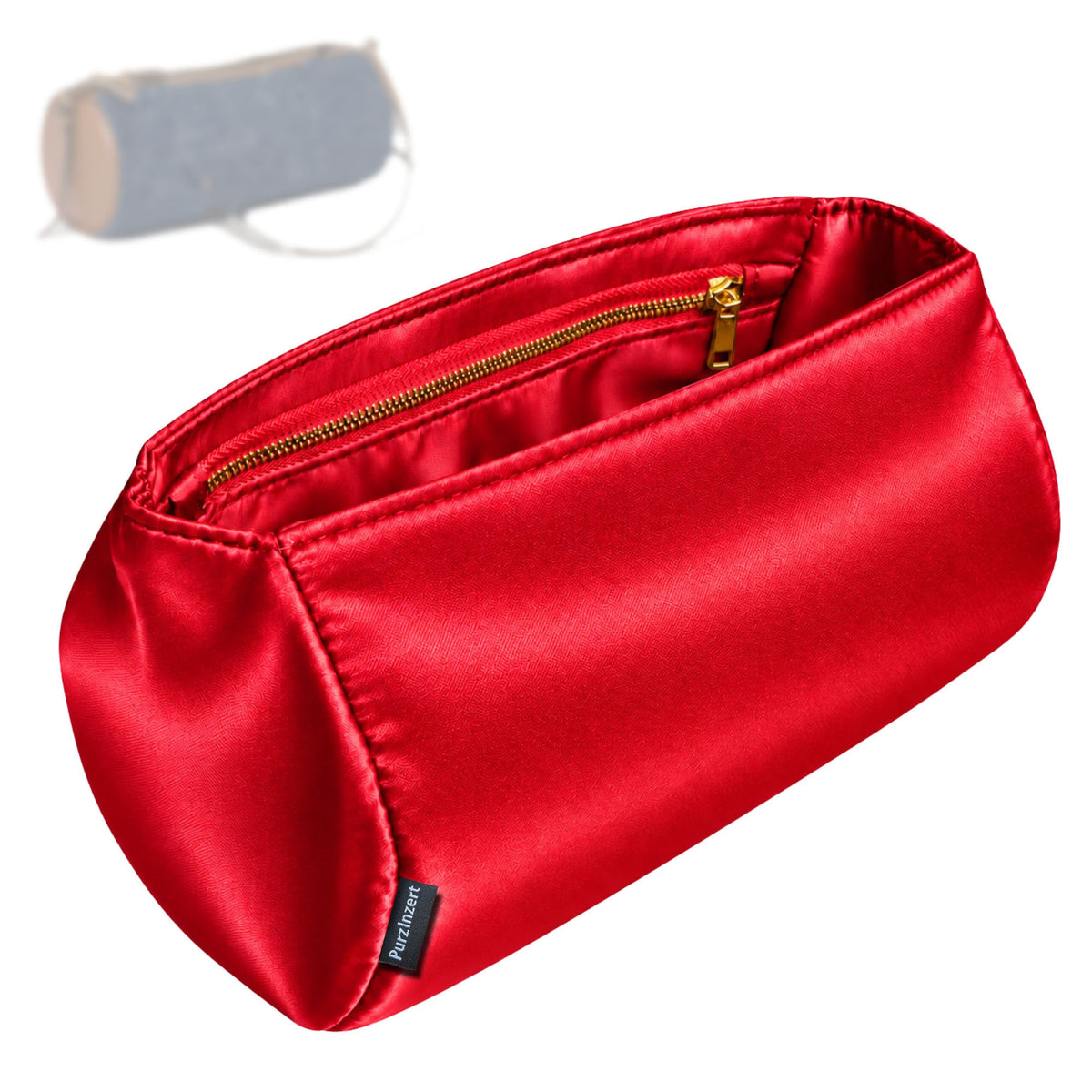 Bag Insert for (Miu Miu, Denim Pouch) Organizer Tote Purse Organiser Liner Shaper [Premium Silk Material]
