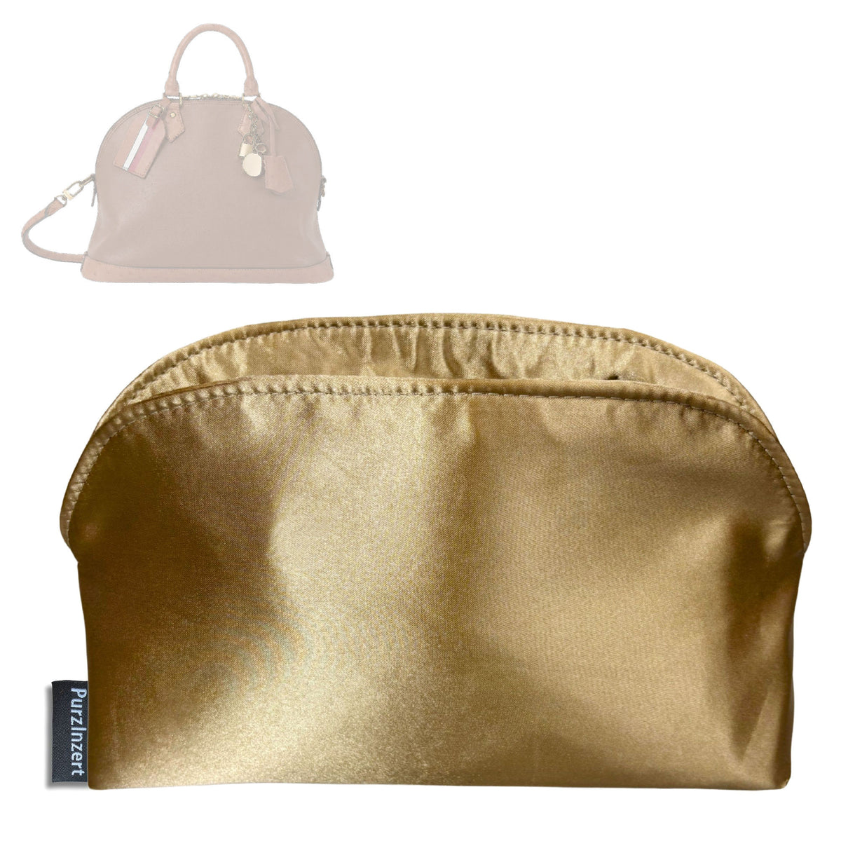 Bag Insert for (LV, Alma MM Soft Celebration) Organizer Tote Purse Organiser Liner Shaper [Premium Silk Material]