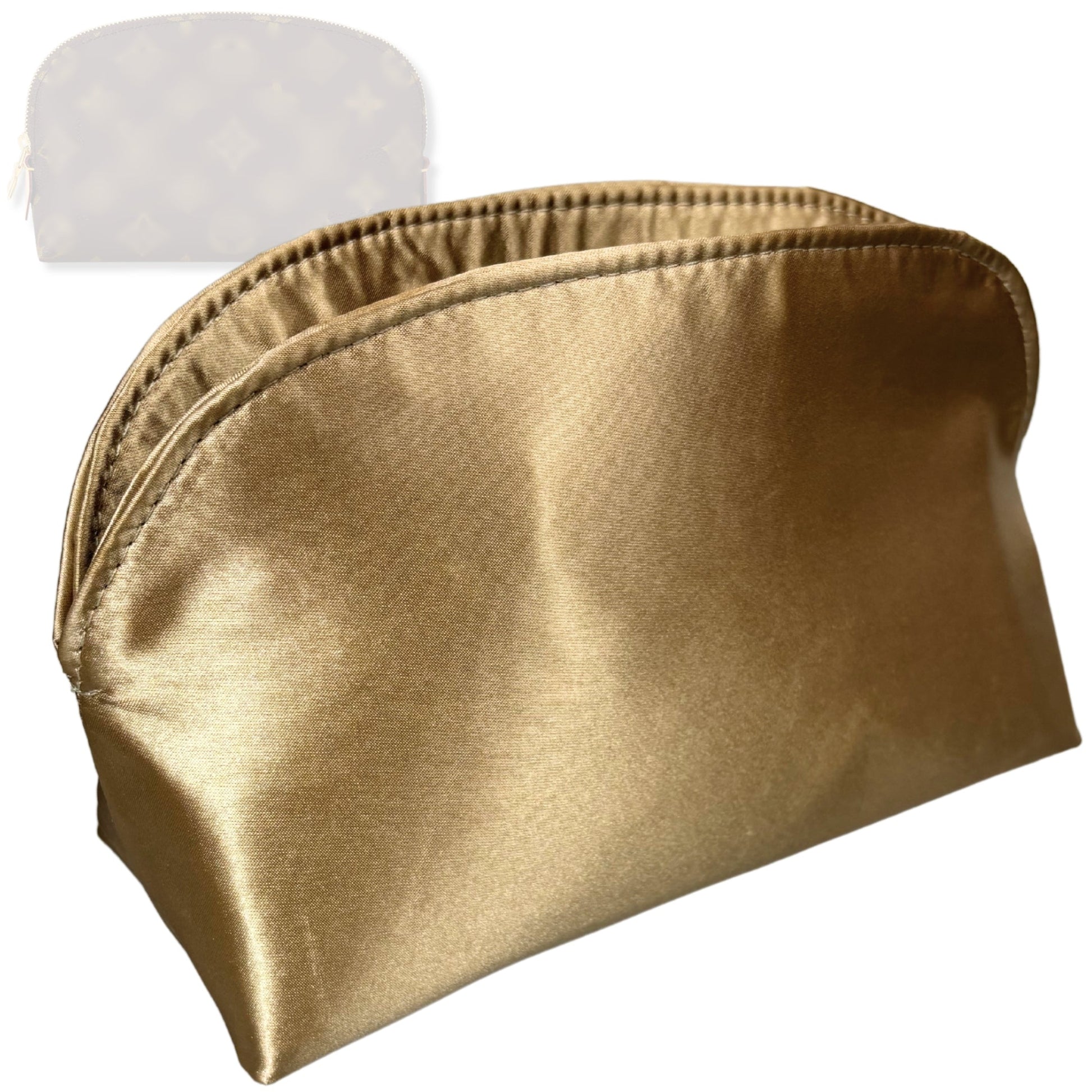 Bag Insert for (LV, Cosmetic Pouch PM) Organizer Tote Purse Organiser Liner Shaper [Premium Silk Material]