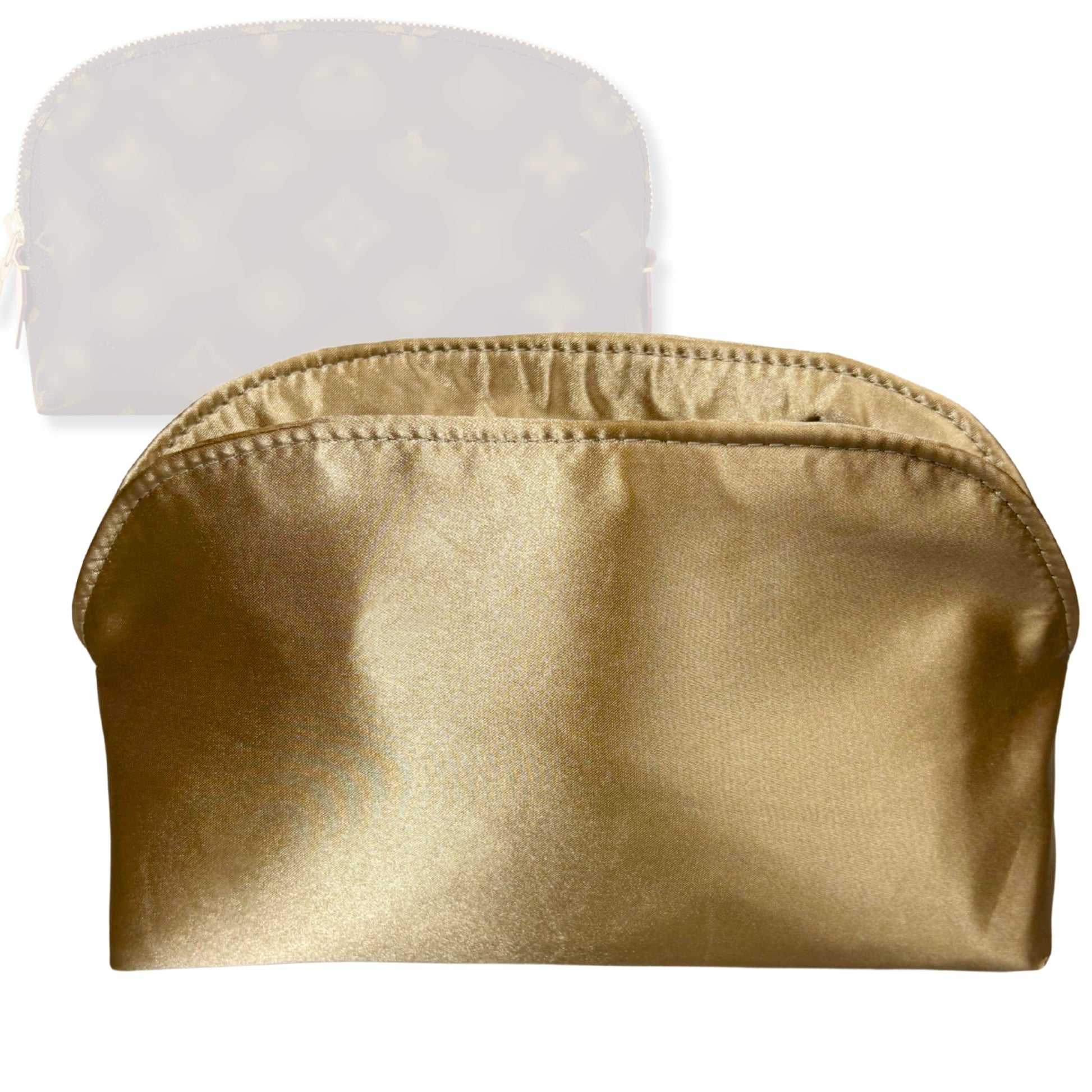 Bag Insert for (LV, Cosmetic Pouch GM) Organizer Tote Purse Organiser Liner Shaper [Premium Silk Material]