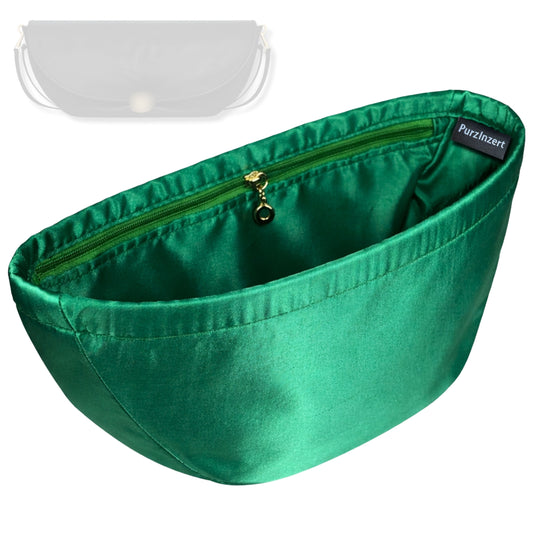 Bag Insert for (Celine, LITTLE HALFMOON SOFT TRIOMPHE IN SUPPLE SHINY LAMBSKIN) Organizer Tote Purse Organiser Liner Shaper [Premium Silk Material]