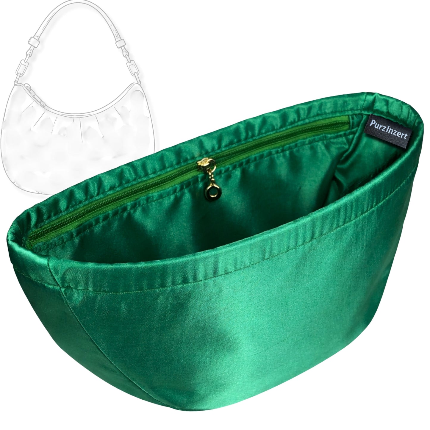 Bag Insert for (LV, Pochette Valley) Organizer Tote Purse Organiser Liner Shaper [Premium Silk Material]