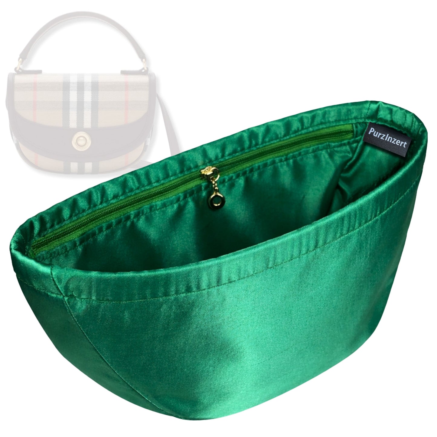 Bag Insert for (Burberry, Mini Highlands Tote) Organizer Tote Purse Organiser Liner Shaper [Premium Silk Material]