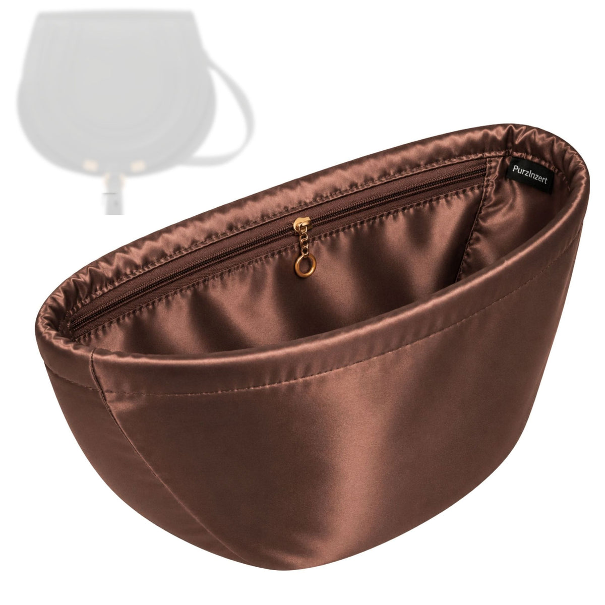 Bag Insert for (Chloe, Marcie Saddle Bag) Organizer Tote Purse Organiser Liner Shaper [Premium Silk Material]