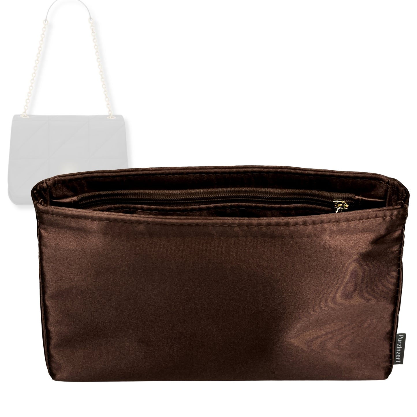 Bag Insert for (Saint Laurent (YSL), Jamie 4.3 small in lambskin) Organizer Tote Purse Organiser Liner Shaper [Premium Silk Material]