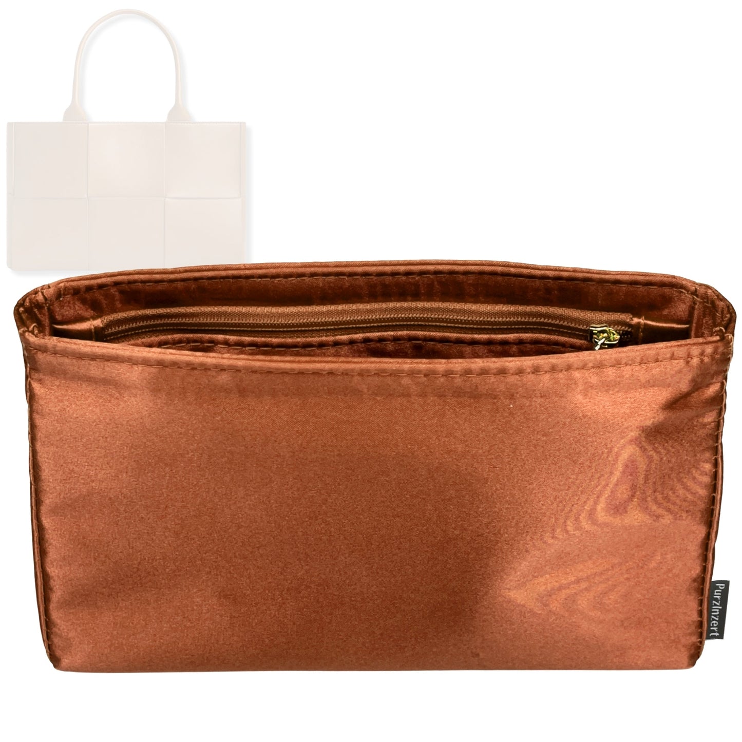 Bag Insert for (Bottega Veneta, Small Arco Tote) Organizer Tote Purse Organiser Liner Shaper [Premium Silk Material]